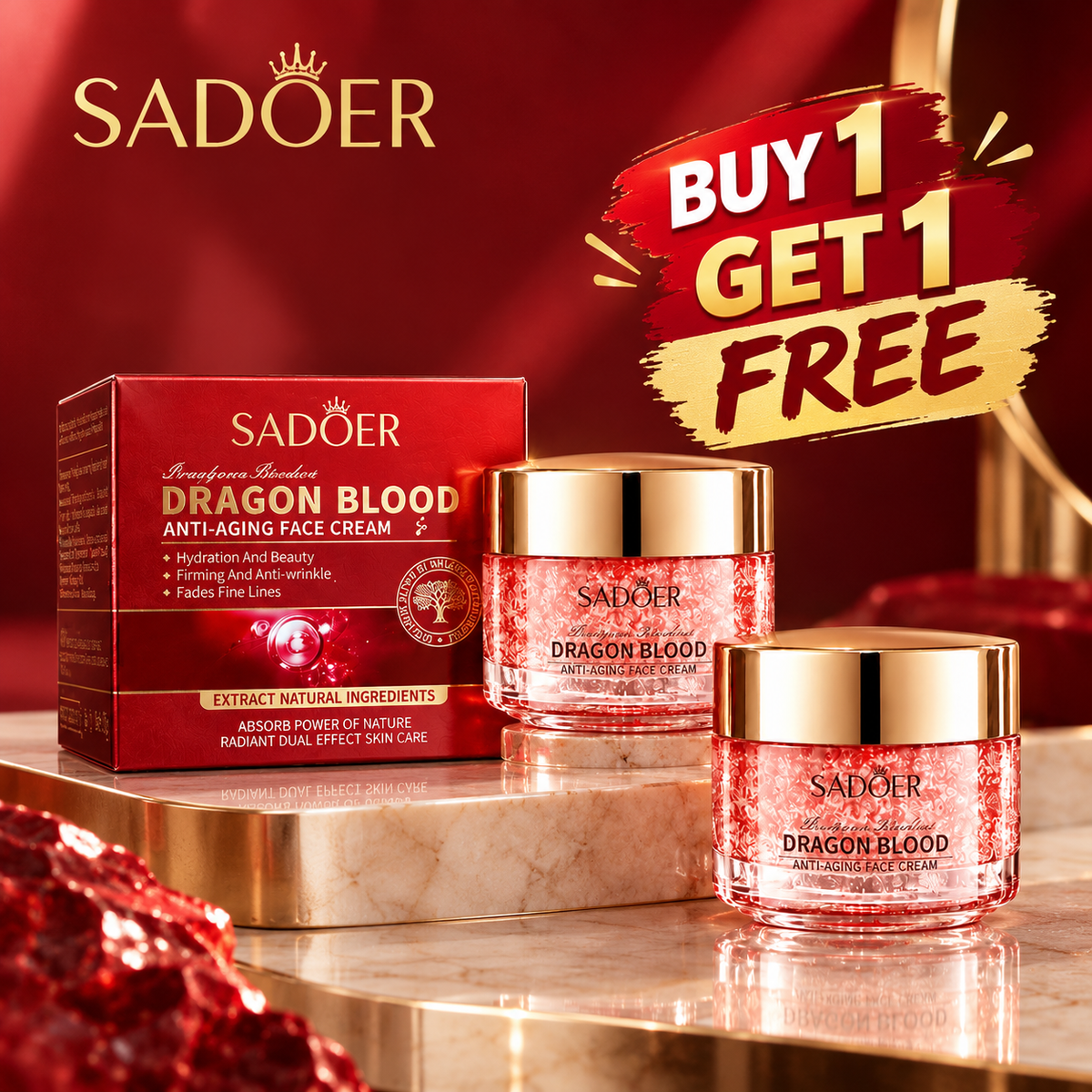 SADOER Dragon Blood Anti-Aging Face Cream ā Buy 1 Get 1 Free