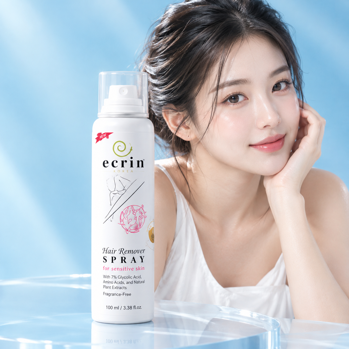 Ecrin Hair Removal Foaming Spray for Men & Women