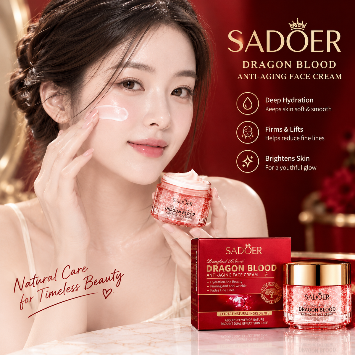 SADOER Dragon Blood Anti-Aging Face Cream – Buy 1 Get 1 Free